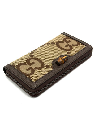 Gucci Long Wallet Bamboo Brown Beige