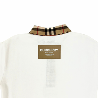 Burberry Classic Vintage Detailed White Polo Dress