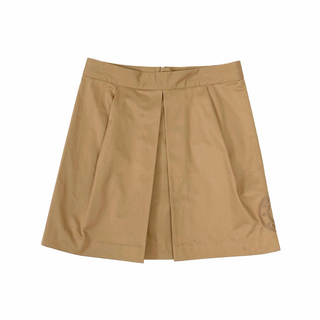 Burberry Beige Skirt with round Brand Logo Embroidery