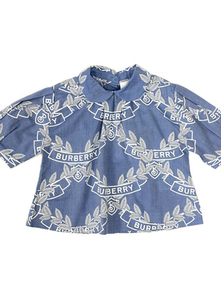 Burberry Soft Denim Shirt with Collar and Button in the back