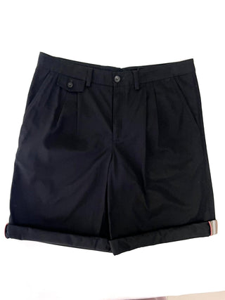 Burberry Black Shorts with Iconic Classic Stripe