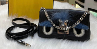 Fendi Black Micro Monster Baguette