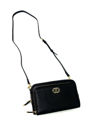 Dior Black Caro Double Pouch