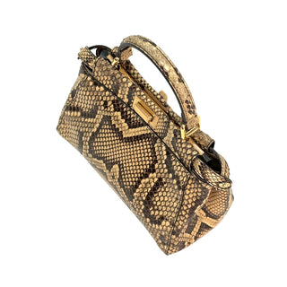 Fendi Peekaboo Mini Python Beige