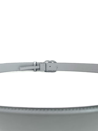 Gucci Grey GG Buckle Leather Belt
