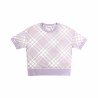 Burberry Classic Caro Patch Lavender White Shirt