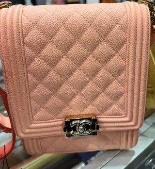 Chanel Peach North South Boy Bag