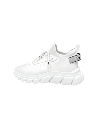 Prada White Triangle Logo Sneakers