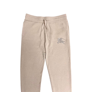 Burberry Beige Cashmere Jogger Pants with Horse Embroidery