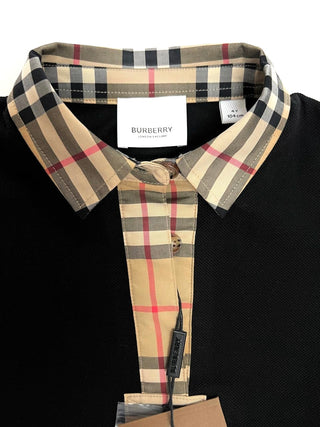 Burberry Classic Vintage Detailed Black Polo Dress