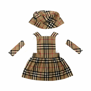 Burberry Baby Girl Set 3 pieces Body Dress Bucket Hat