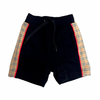 Burberry Black Shorts with Classic Caro Patch on the sides