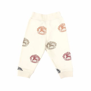 Burberry Beige Jogger Pants with Colourful round Brand Logo