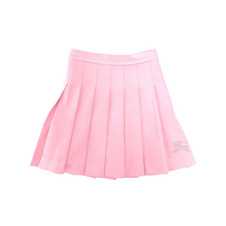 Burberry Baby Pink Plissee Skirt with Horse Embroidery