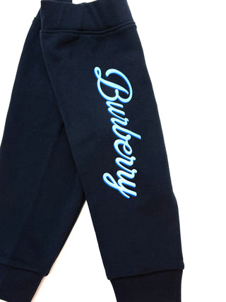 Burberry Navy Script Logo Jogger