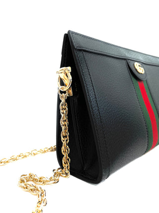 Gucci Ophidia Leather Chain Magnet Snap Bag
