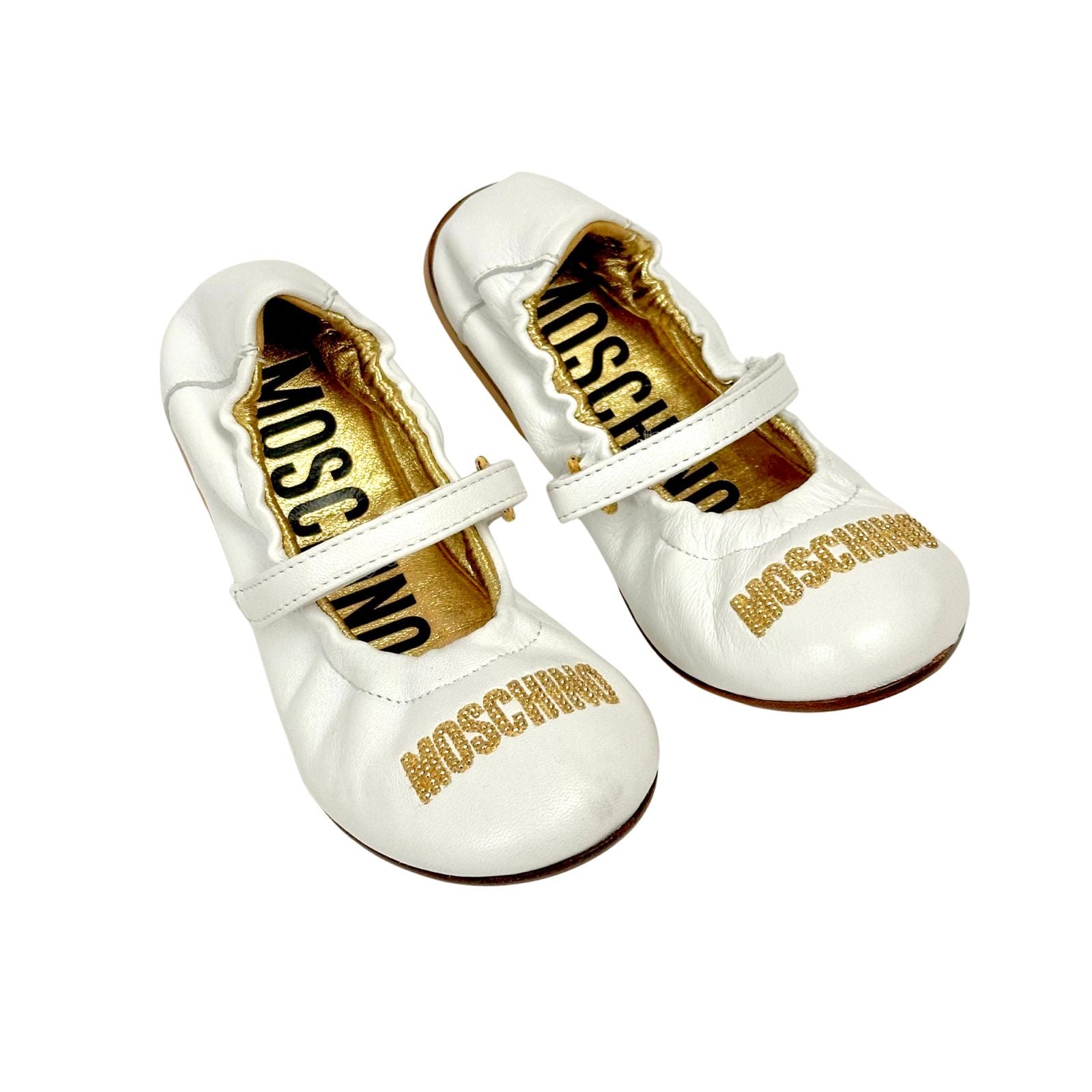 Moschino White Logo Ballerina