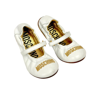 Moschino White Logo Ballerina
