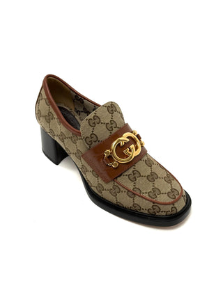 Gucci Heel Loafers in Supreme GG Interlocking Canvas