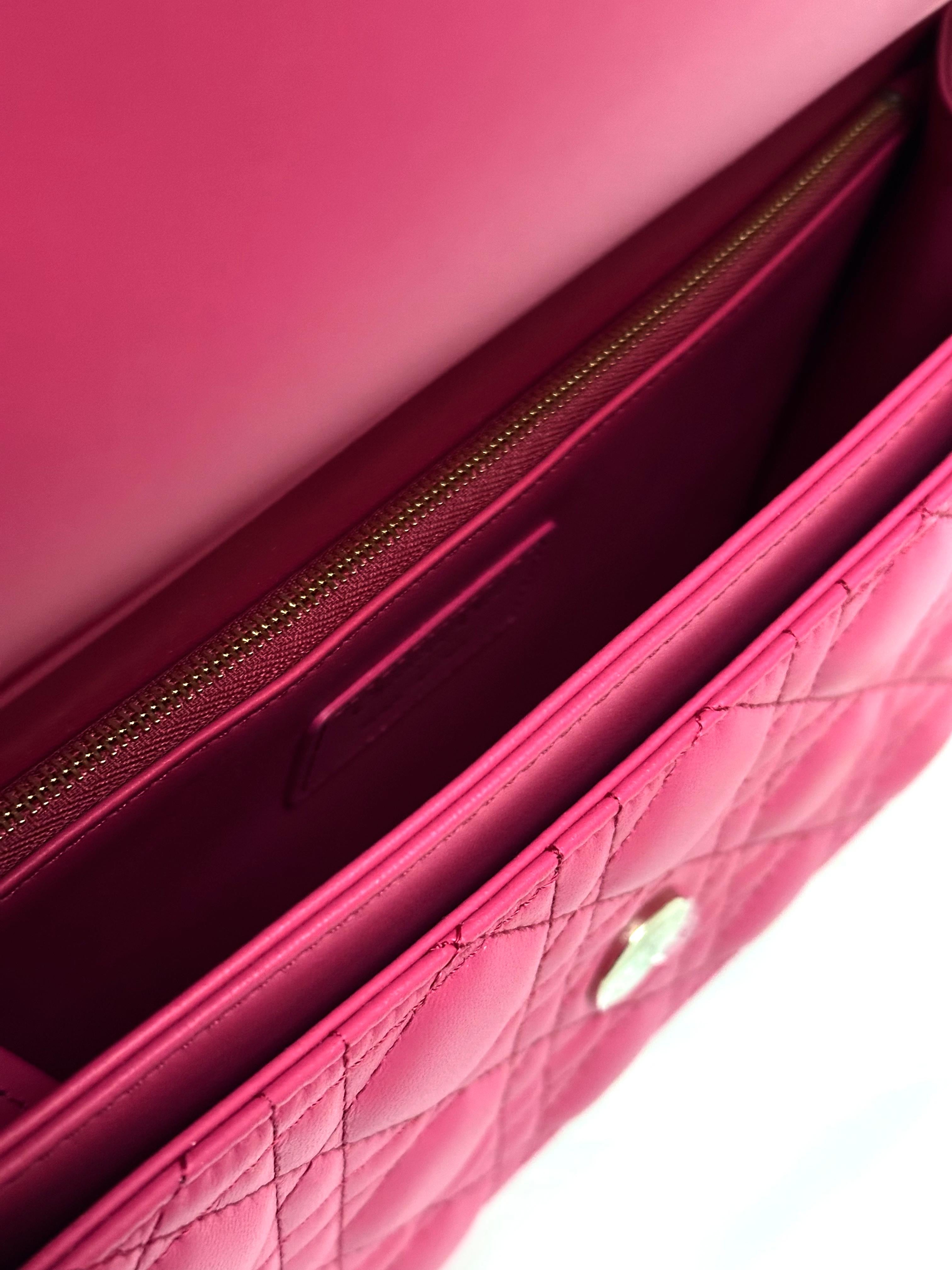 Dior Top Handle Bag Passion Pink