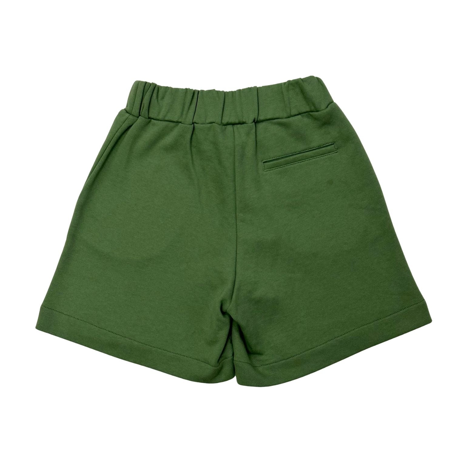 Fendi Green Logo Embroidered Short in Cotton
