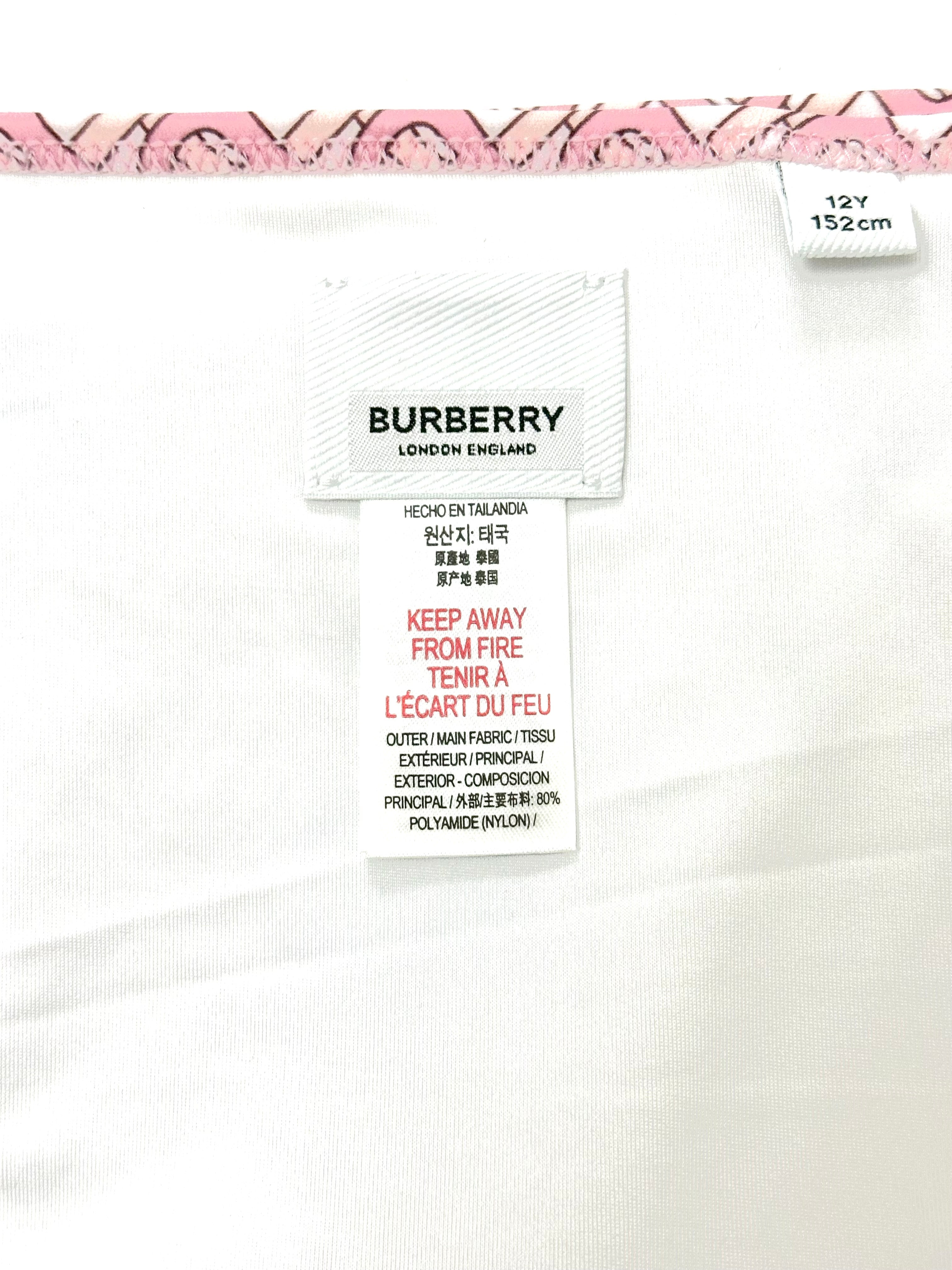 Burberry Pink Blue Horse Logo Bikini