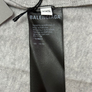 Balenciaga Grey Embroidered Logo T shirt