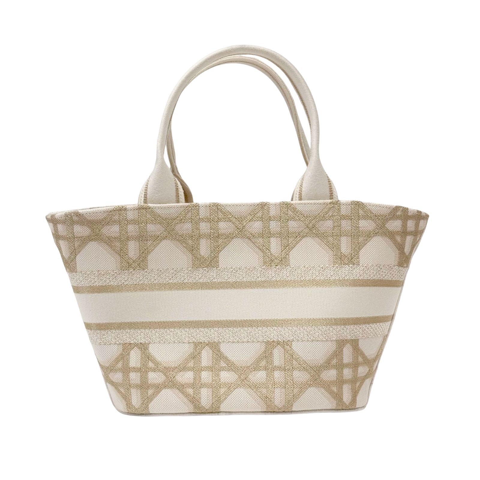 Christian Dior Cannage Brocart Basket Bag