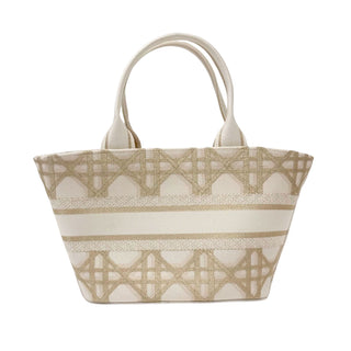 Christian Dior Cannage Brocart Basket Bag