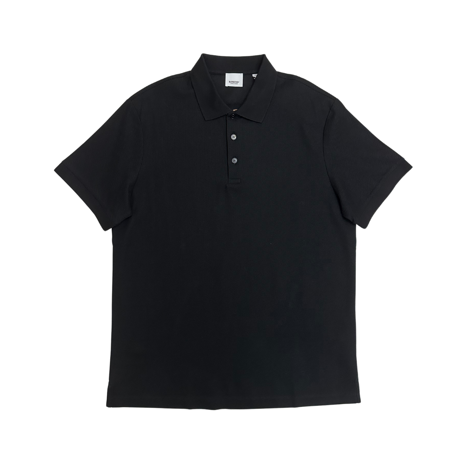 Burberry Blk Polo Shirt with Classic Vintage Design