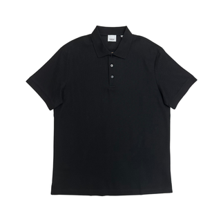 Burberry Blk Polo Shirt with Classic Vintage Design