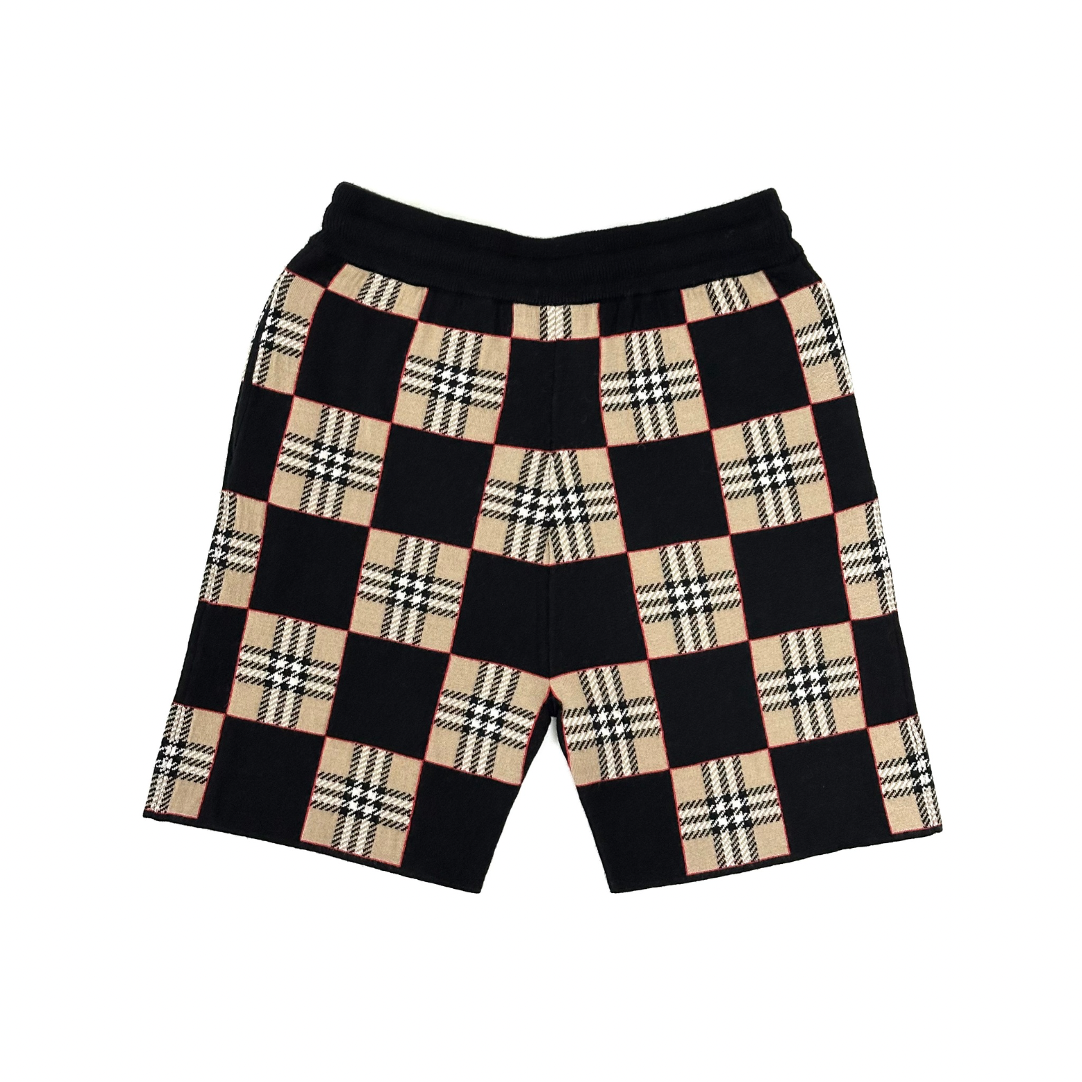 Burberry Classic Vintage Caro Design Wool Shorts