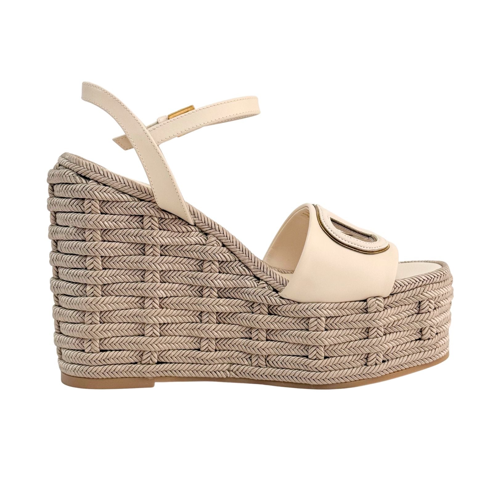 Valentino VLogo Leather Wedge