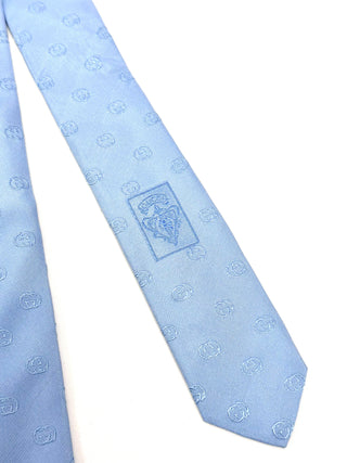 Gucci Light Blue with GG Print Silk Tie