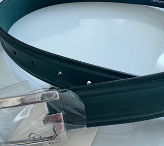 Gucci Ciny Lux G Cube 25MM Belt Dark Green