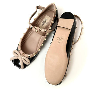 Valentino Rockstud Ballerina in Patent Leather