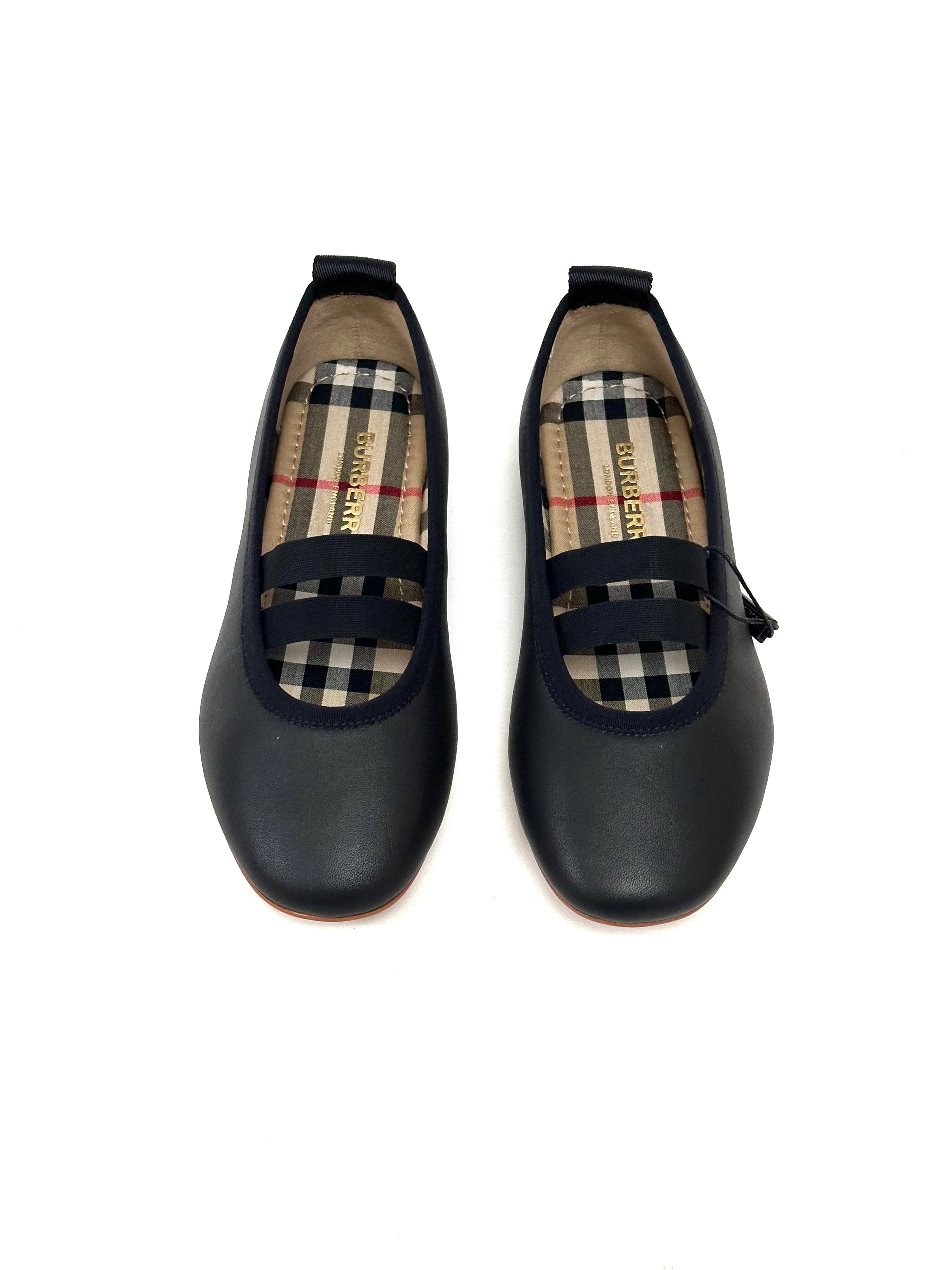 Burberry Soft Leather Black inside Classic Ballerina