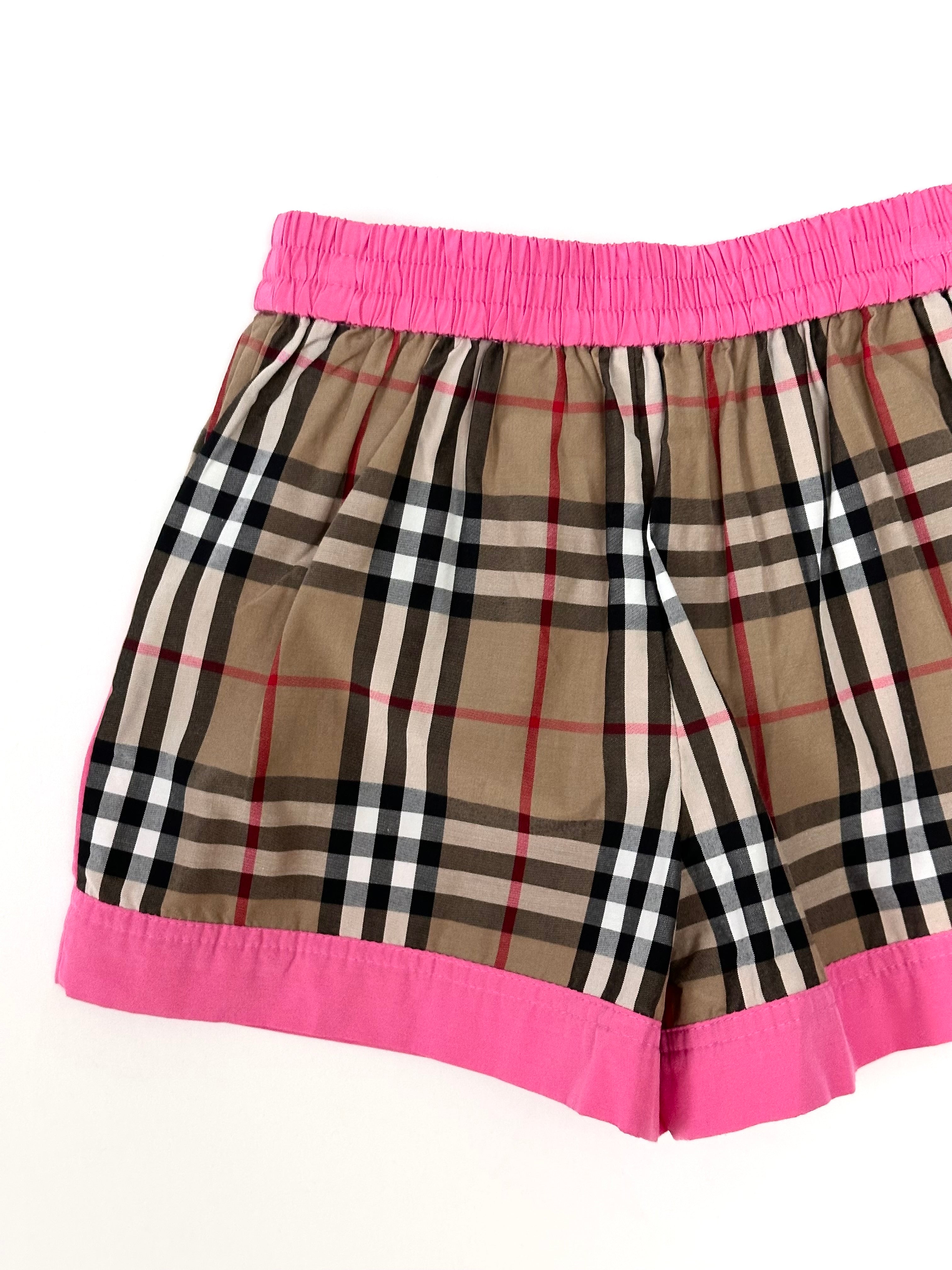 Burberry Pink one side Classic Vintage Design Shorts
