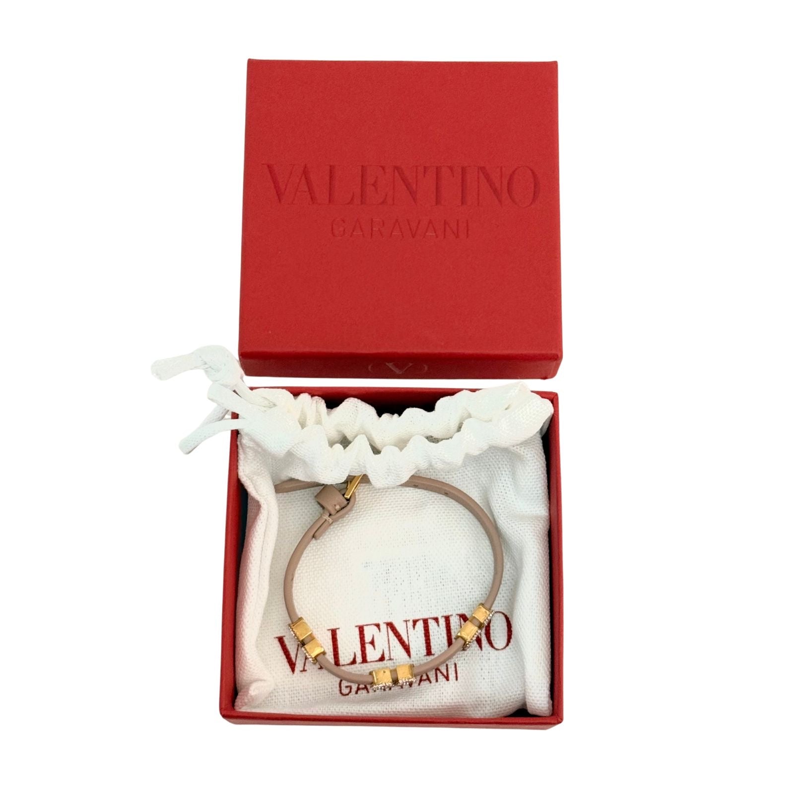 Valentino Garavani VLogo Leather Bracelet