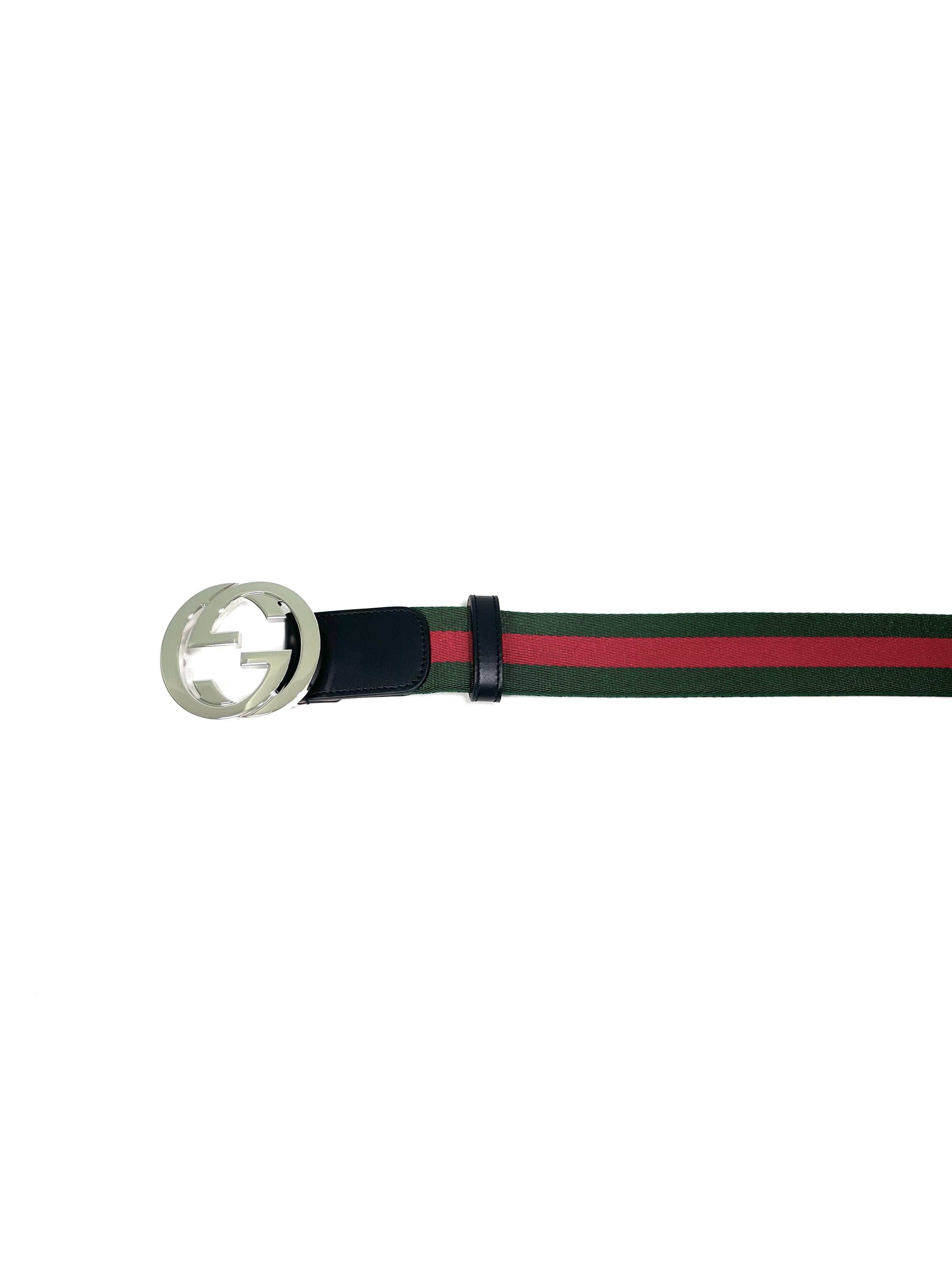 Gucci Classic Color Belt with Silver Blondie Buckle
