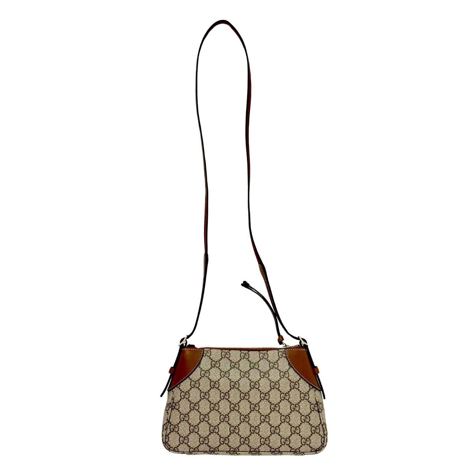Gucci GG Emblem Small Shoulder Bag Monogram Canvas