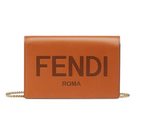 FENDI wallet on chain beige