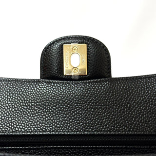 Chanel Small Classic Double Flap Caviar Gold Hardware Black