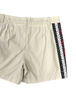 Burberry Beige Shorts with TB Logo Stripes Sides