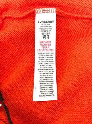 Burberry Orange Jogger Trousers with White Horse Logo