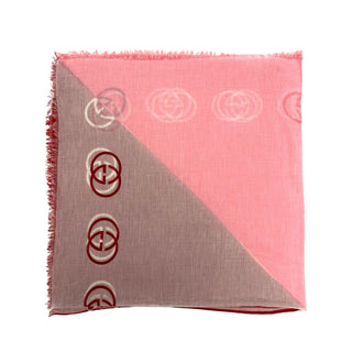 Gucci Tri Color Cotton Scarf Red/ Pink