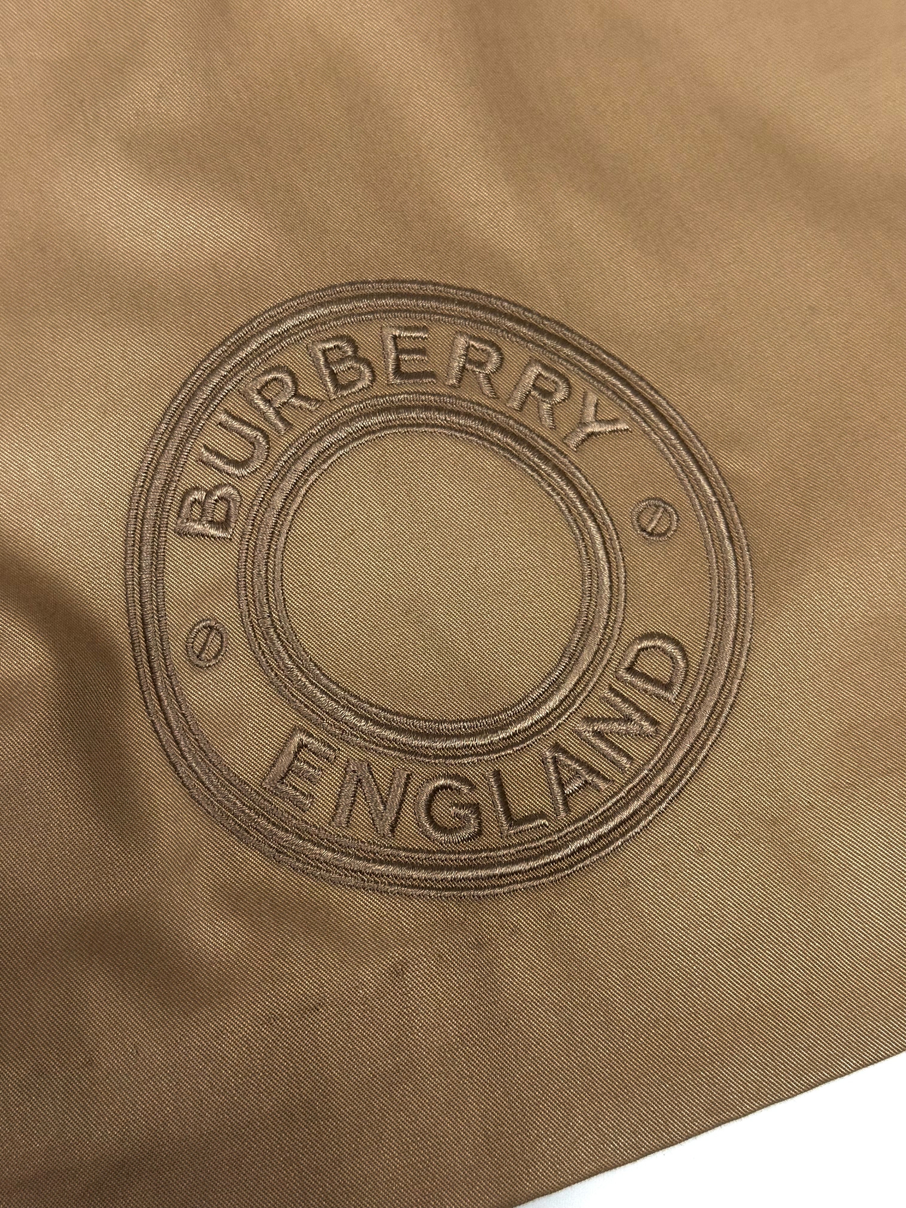 Burberry Beige Skirt with round Brand Logo Embroidery