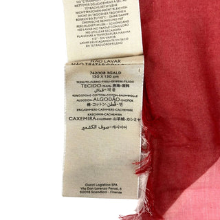 Gucci Tri Color Cotton Scarf Red/ Pink