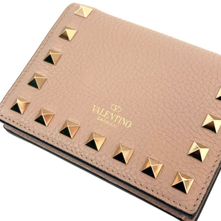 Valentino Bifold Rockstud Beige