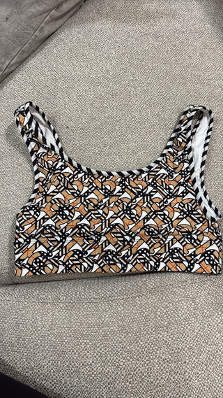 Burberry Beige TB Logo Crop Top